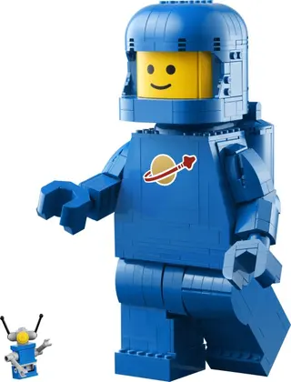 Vergrößerte blaue Astronauten-Minifigur