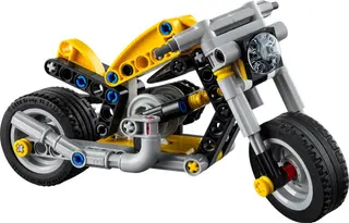 Gele motorfiets