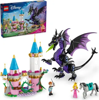 Maleficents Drachengestalt und Auroras Schloss