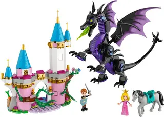 Maleficents Drachengestalt und Auroras Schloss