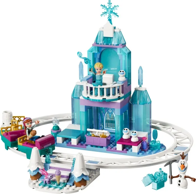 Le château de glace d'Elsa et son aventure en neige