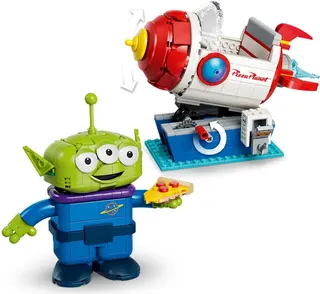 Alien mit Pizza Planet Raketenfahrt