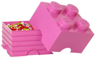 4 stud Pink Storage Brick