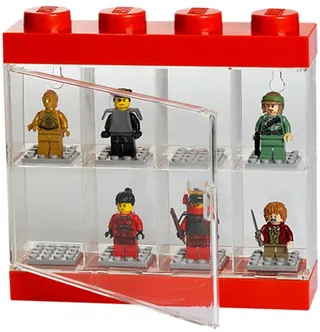 Minifigure Display Case 8 – Red