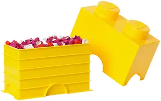 2 stud Yellow Storage Brick