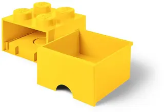 4 stud Bright Yellow Storage Brick Drawer