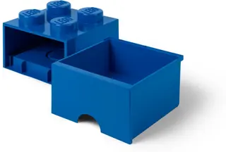 4 stud Bright Blue Storage Brick Drawer