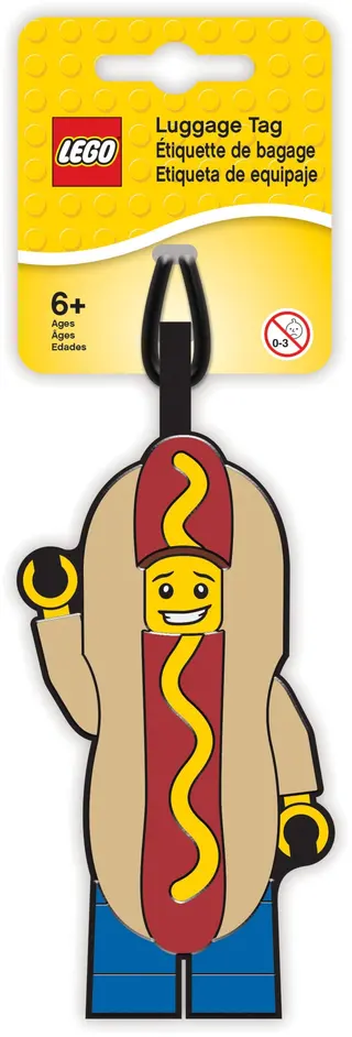 LEGO Hot Dog Guy bagagelabel