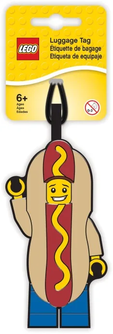 LEGO Hot Dog Guy bagagelabel