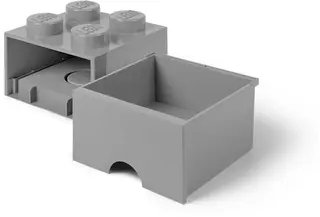 4 Stud Medium Stone Gray Storage Brick Drawer