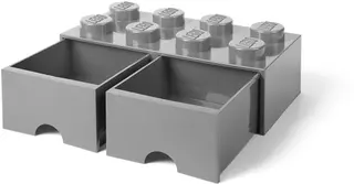 8 Studs Middelgrijs Steen Opberglade