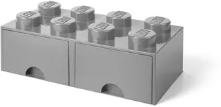 8 Studs Middelgrijs Steen Opberglade