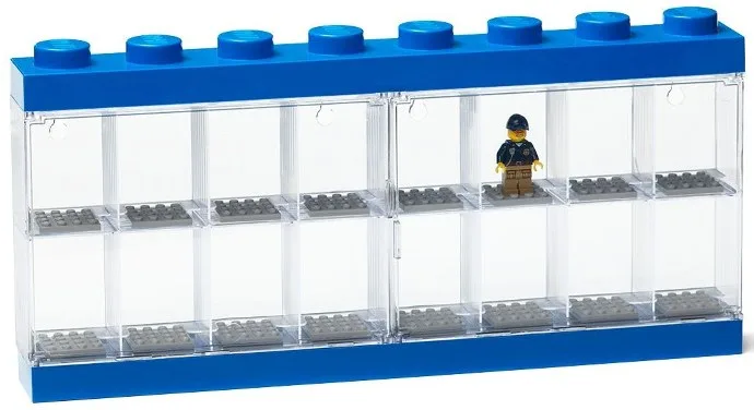 Minifiguren-Vitrine 16 Blau