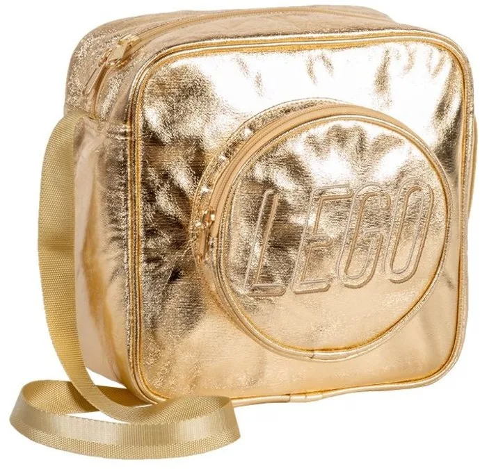Sac bandoulière LEGO en brique dorée