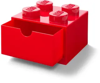 4-Steck-Schreibtischschublade in Rot