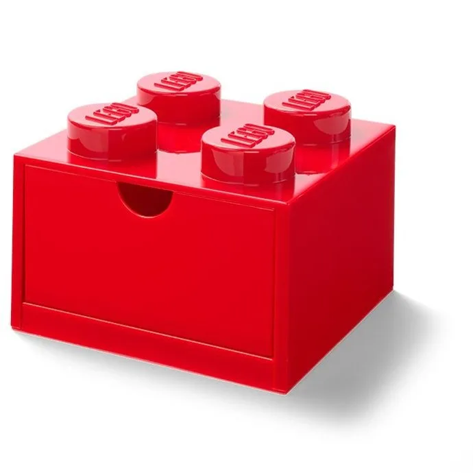 4-Steck-Schreibtischschublade in Rot
