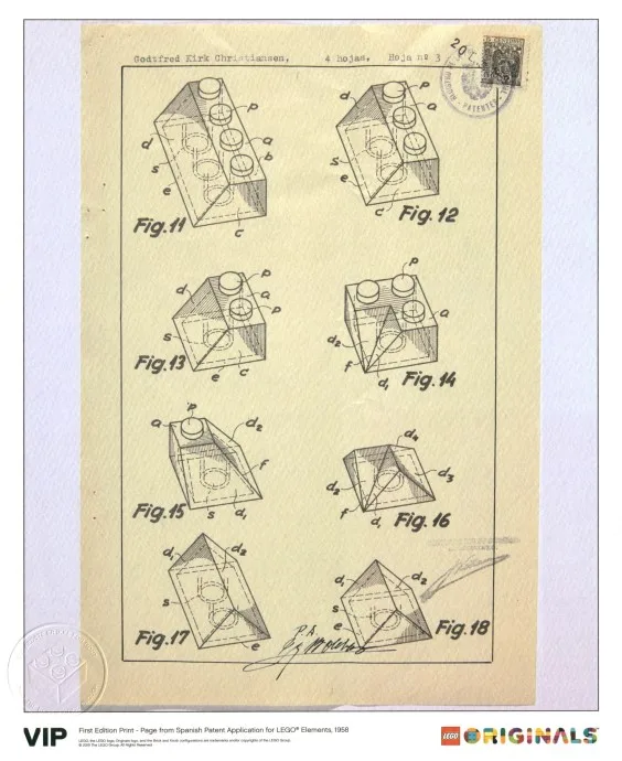 Spaanse patent LEGO-elementen 1958