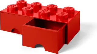 LEGO 8-Noppen-Aufbewahrungsschublade aus rotem Material
