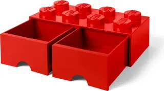 LEGO 8-Noppen-Aufbewahrungsschublade aus rotem Material