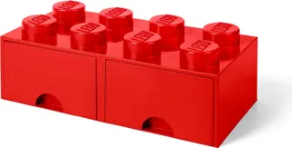 LEGO 8-Noppen-Aufbewahrungsschublade aus rotem Material