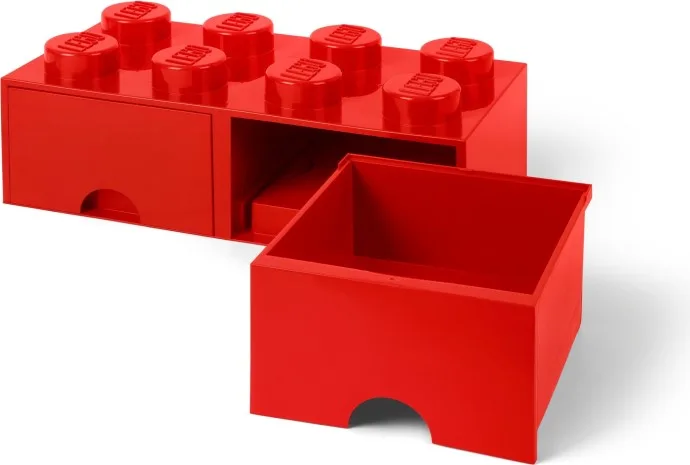 LEGO 8-Noppen-Aufbewahrungsschublade aus rotem Material