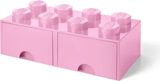 Brique de rangement LEGO 8 tenons violet clair - Tiroir