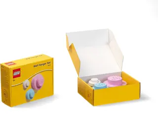Muurhangerset wit lichtblauw roze