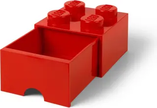 Opbergbak met lade 4, rood