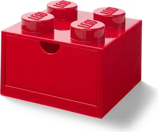 Opbergbak met lade 4, rood