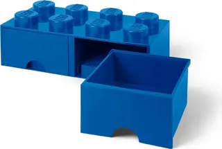Opbergbak met lade, blauw