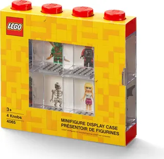 Vitrine rouge pour 8 figurines