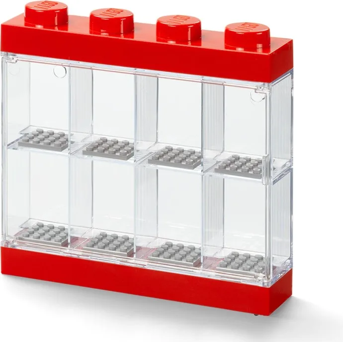 Vitrine rouge pour 8 figurines
