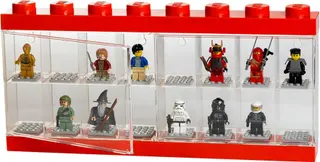 Vitrine pour figurines 16 rouges