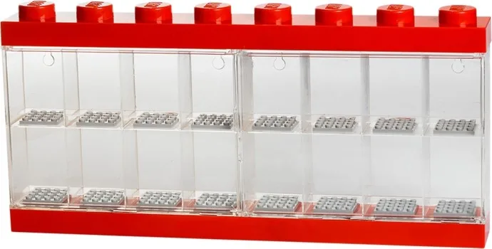 Vitrine pour figurines 16 rouges