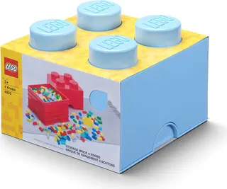 Brique de rangement à 4 tenons bleu clair