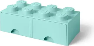 LEGO 8-Noppen-Aufbewahrungsschublade in Hellblau