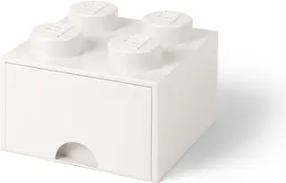 LEGO 4 Stud White Storage Brick Drawer