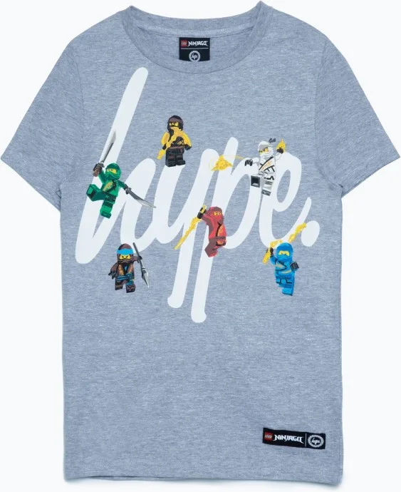 HYPE X LEGO NINJAGO Gray Squad Script Erwachsenen-T-Shirt