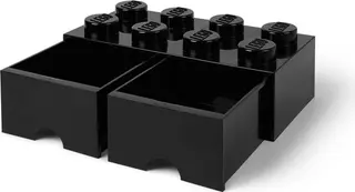 LEGO 8 Stud Black Storage Brick Drawer
