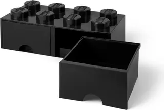 LEGO 8 Stud Black Storage Brick Drawer