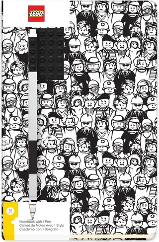 Mini-Figuren-Notizbuch mit Gelstift