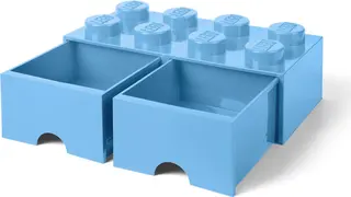 8-Steck-Ziegelschublade, hellblau