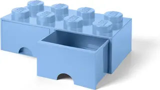 8-Steck-Ziegelschublade, hellblau