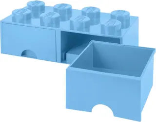 8-Steck-Ziegelschublade, hellblau