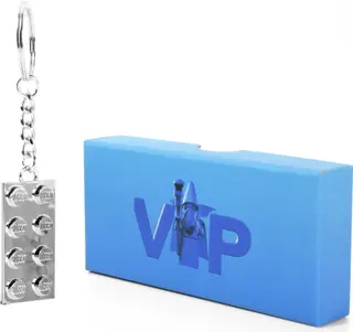 Porte-clés VIP en métal, plaque 2x4