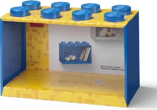 Ziegelregal mit 8 Knöpfen, blau