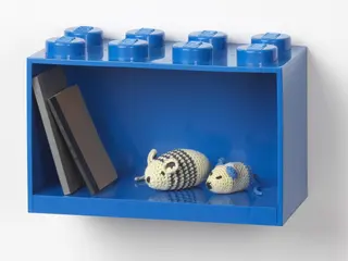 Ziegelregal mit 8 Knöpfen, blau