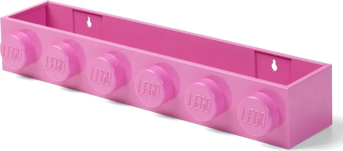 Roze bakstenen boekenrek