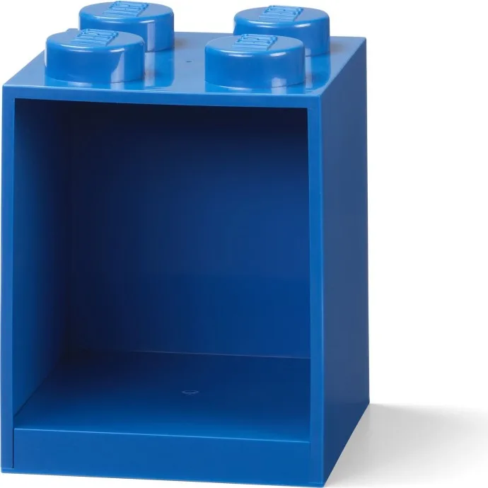 Étagère en briques à 4 boutons bleus