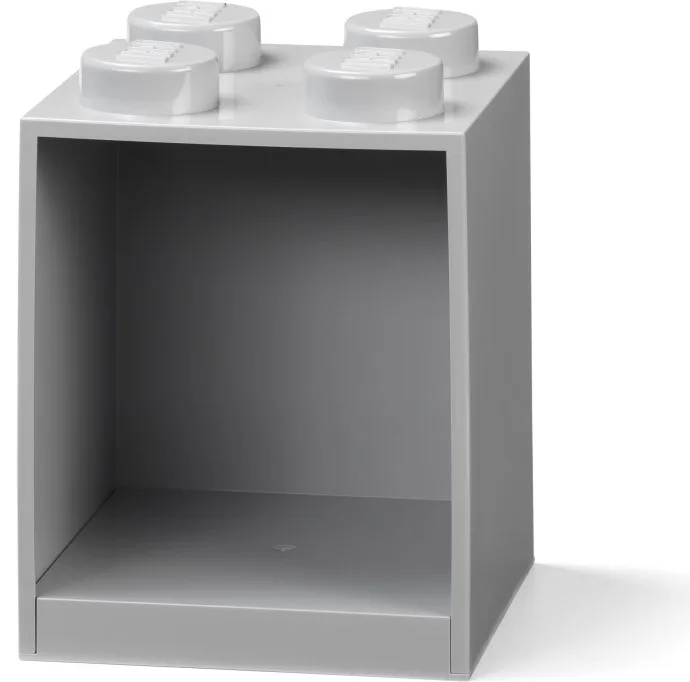 Brick Shelf 4 Knobs Grey